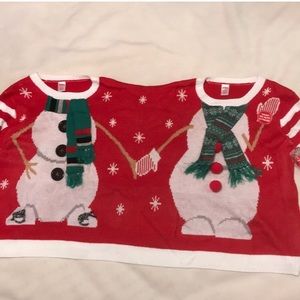 Snowmen Two Person Double Christmas Sweater
